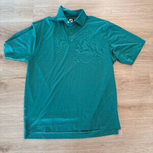 ** Footjoy Polo Golf Shirt Green Men's Sz Large